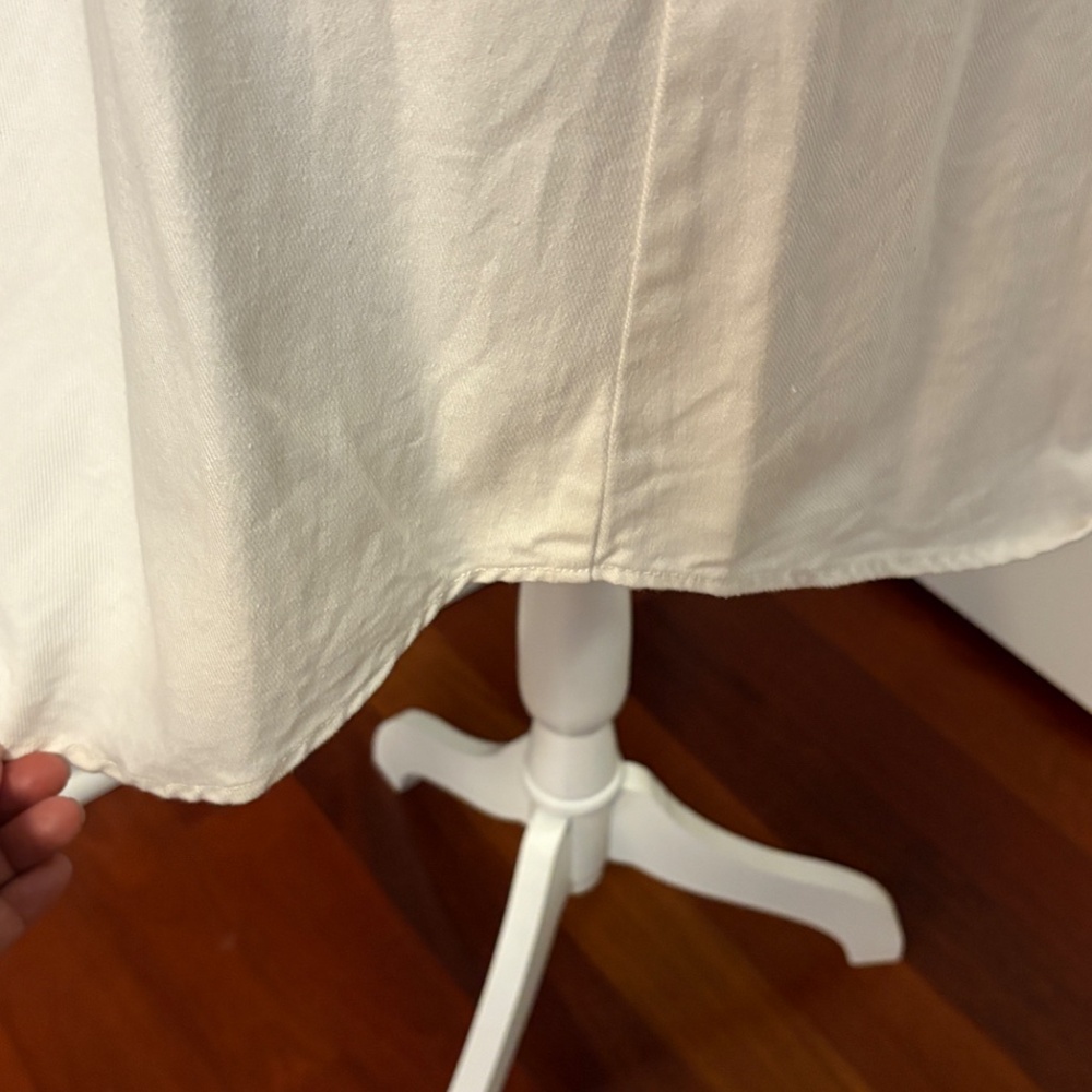 Who What Wear White Sleeveless Button Down Midi Sundress with Pockets - Picture 7 of 13
